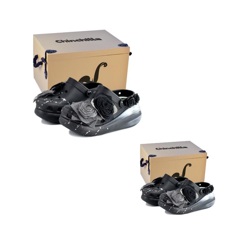 

Crocs Classic Clog NR Весенняя Роза Лолита Повседневный Комфорт Маленький Шик Балет Вышитый Тренд Подарочная Коробка Сабо Унисекс Черный Серебристый 38-39