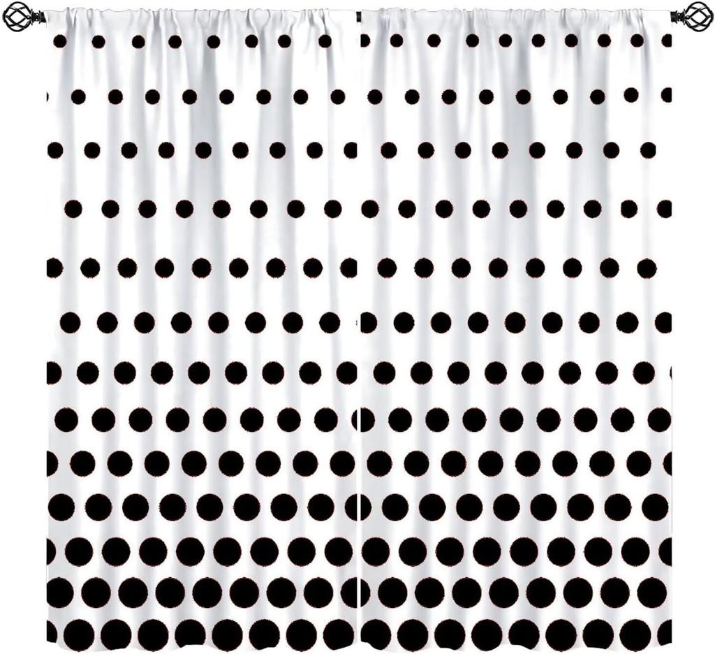 Mid-Century Vorhang, Gelb Vintage Abstrakt Boho Fensterdekoration Moderne Geometrische Kreise Kreisförmig Klassisch Retro 50er Jahre Bauernhaus