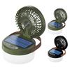 Solar Camping Ventilator Lichtmodi Geschwindigkeit Einstellbar USB Wiederaufladbar 2-In-1 Mehrzweck Outdoor