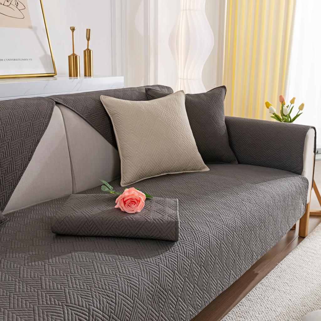 Sofapute Sklisikkert Sofatrekk Pute Sofatrekk Universal Ensfarget Støvtett Sofasetetrekk