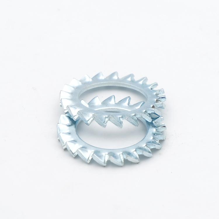 DIN6798A Galvanized External Tooth Lock Washer, M2-M30, Multi-Teeth Flat Washer, GB862 Stop Nut Lock Washer.