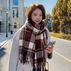 Autumn and winter models, new plaid scarves, high-end women's versatile shawls, plaid thickened scarves