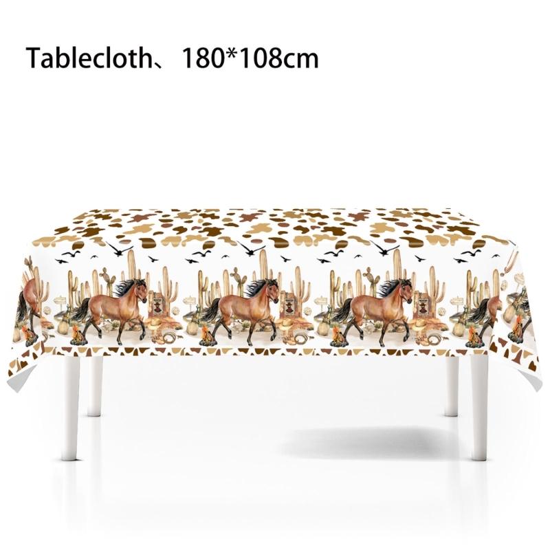 Horse Party Tableware Birthday Party Tableware Western Baby Shower Disposable Dinnerware,Horse Themed Party Tableware