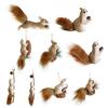 Foam Squirrel Ornament 3D Artificial Squirrel Figurine with Pine Cones Berries Cute