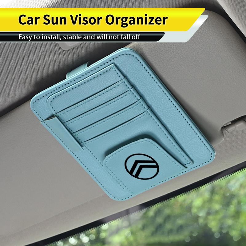 Car Sun Visor Card Holder Multifunctional For Citroen C4 C3 C5 C1 C2 Berlingo Celysee Cactus Picasso Aircross Saxo