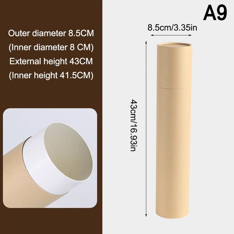 1 Stück ätherisches Öl Flaschenröhrchen Verpackungsbox Kraftkartonröhrchen Runde Kraftpapierbehälter für Stifte Teedose Kaffee