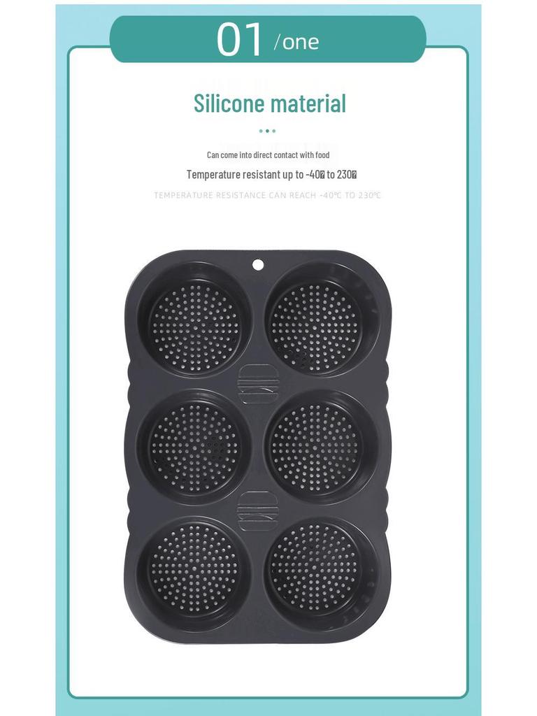 High-Temperature Resistant Silicone Burger and Bread Baking Mold