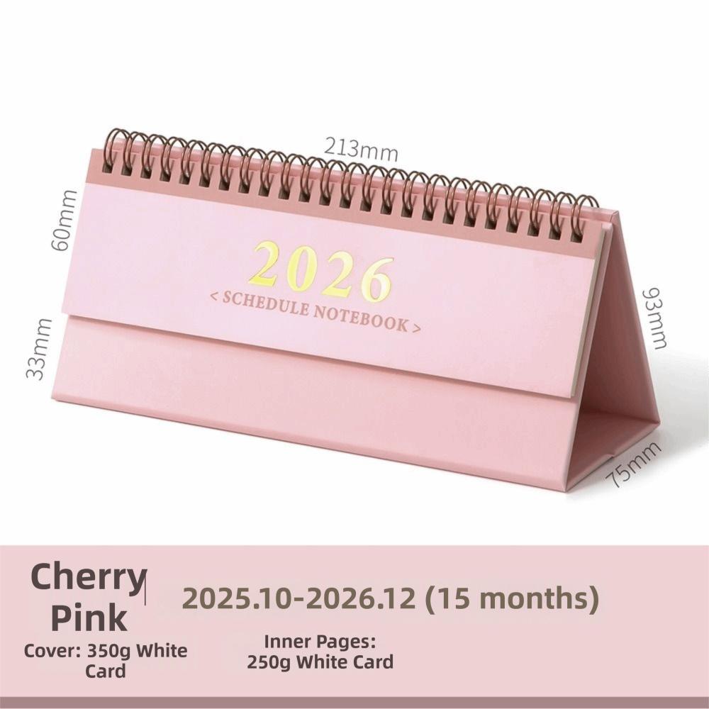 2026 Desktop Calendar 2026 Desktop Calendar Spiral Binding Checklist Planner School Stationery