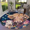 Colorfulanimal Round Area Rug,Carpet Rug for Living Room Bedroom Sofa Playroom Decor,Non-slip Floor Mat