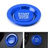 Blue Keyless Engine Push Start Button W/ Ring For Land Rover or Jaguar Ignition