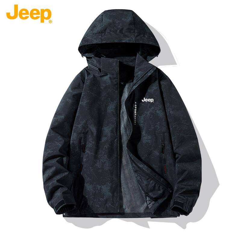 

JEEP Unisex Japanese Style Casual Zip-Up Jacket 5XL