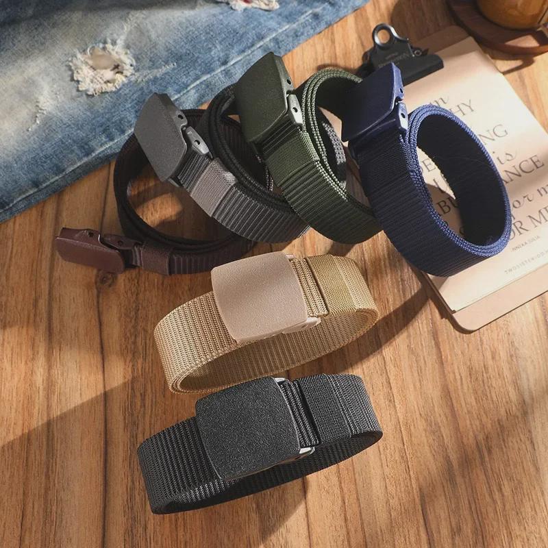 Men's Nylon Tactical Canvas Belt for Outdoor Sports and Military Training