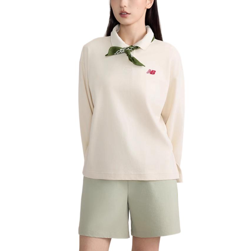 New Balance Polo Shirt Women s Beige NFE32042-LBE L