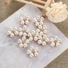 Boutons Strass Fleur 25 mm Bouton Perle Vêtements DIY Alliage Diamant Cryustal Accessoires Noeud Vêtement Décoratif Couture
