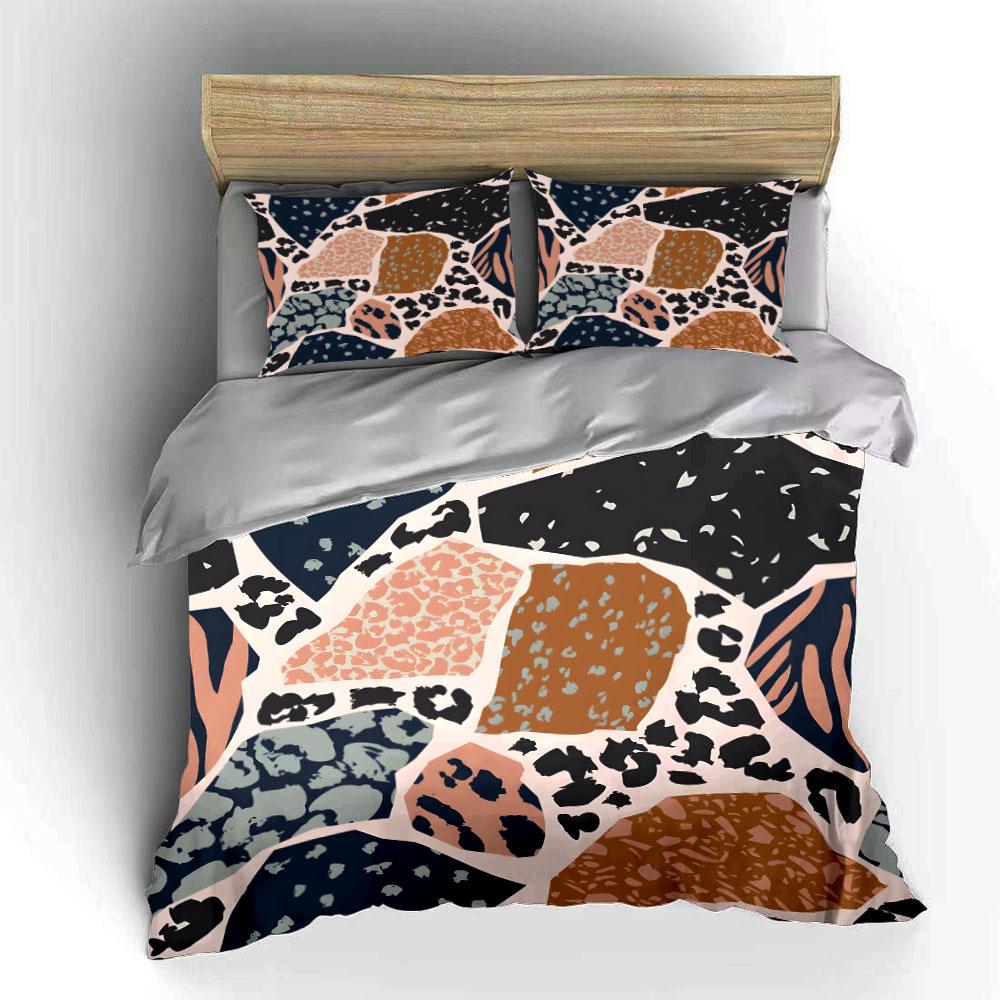 Abstract Pattern Three-Piece Set for Home  kid s and adults  bedroom decor, Exquisite three-piece bedding set gift 135x200cm