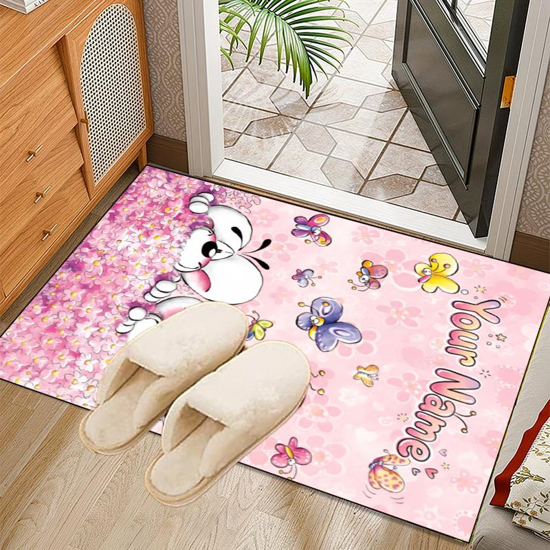 Custom Name Diddl Love Rug Office Rug, Indoor Rug, Chair Rug, Living Rooms, Doormat Game Rug Home Decor Birthday Christmas Gifts