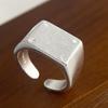 925 Sterling Silver Rings for Women Couple Minimalist Handmade Simple Square Shinning Ring Fine Jewelry Gift Prevent Allergy