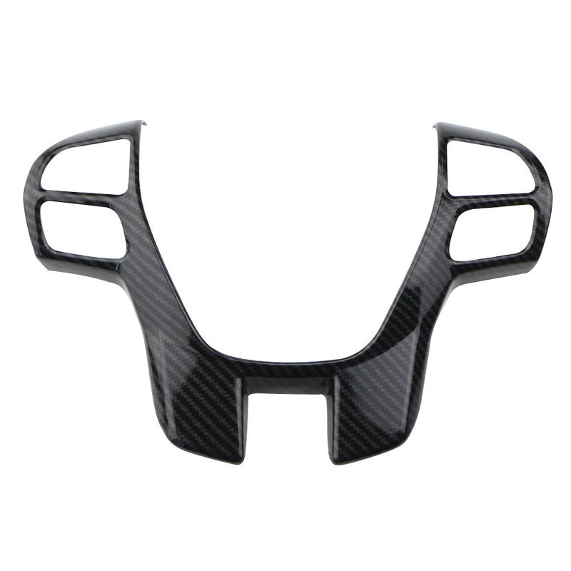 Carbon Fiber Steering Wheel Cover Trim Frame Decorator Sticker Car Accessories For Ford Ranger Everest Endeavour 2015+-M53K