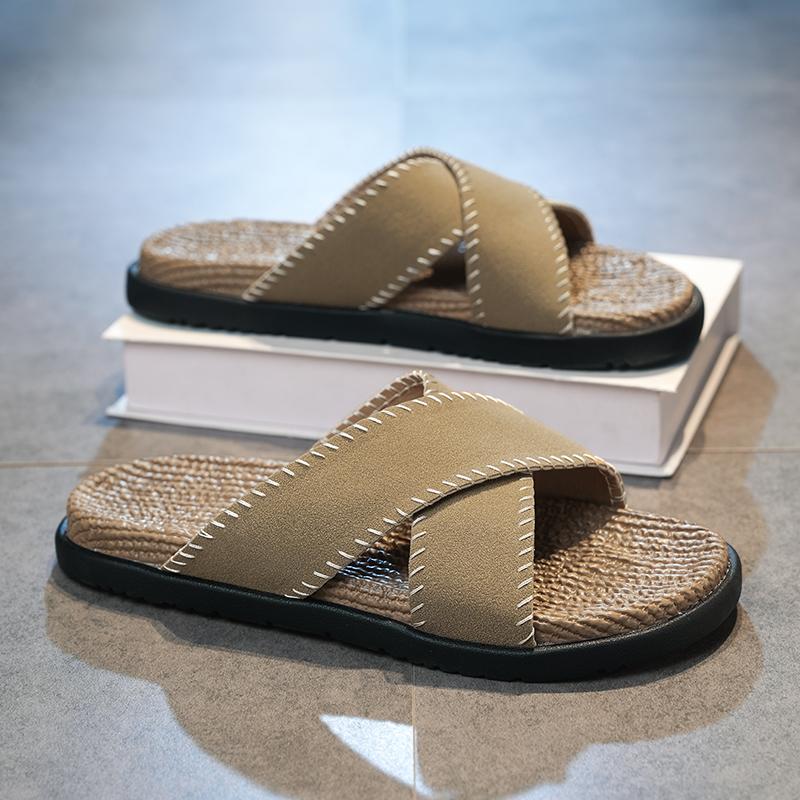 Summer Men Sandals Beach Slippers Fashion Outdoor Slippers Casual Beach Water Sports Shoes Breathable Hollow Flip Flops Cheap Male Aqua Sneaker
