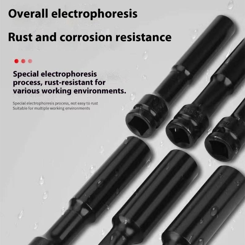 Extended Hexagonal Socket Tool With Slim Profile High Quality Steel Material Fit Narrow Space Perfect For Automotive Repair And Electronics