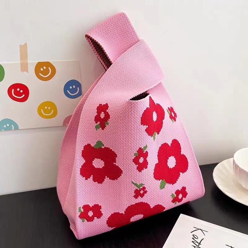 Knitted bag, gift bag, souvenir gift, woven bag, gift bag, fashion wrist bag, handbag, women's bucket bag.