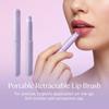 Lip Brush With Cover Soft Synthetic Bristles Portable Makeup Tool For Lip Contouring And Blending