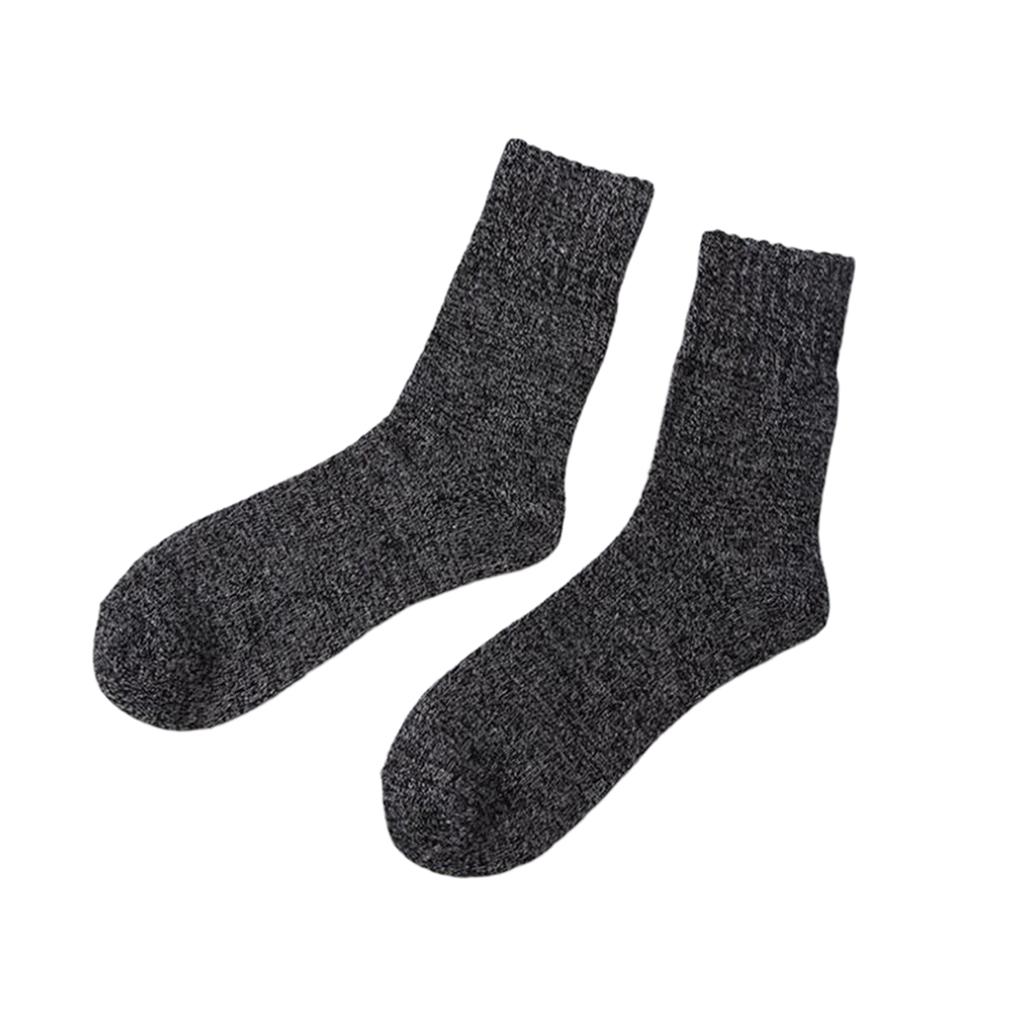 1 Pair Men Socks Winter Cold Weather Nonslip Hosiery Comfortable Foot Warmer Middle Tube Soft Dressing Clothing Footwear