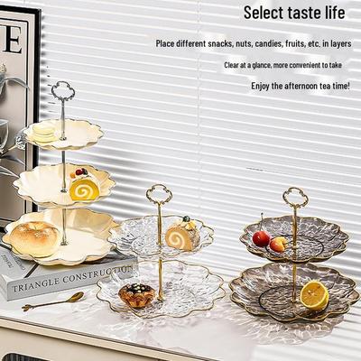 Multi-Tier Fruit and Snack Tray for Living Room and Coffee Table - Candy, Pastry, Cake Display Stand