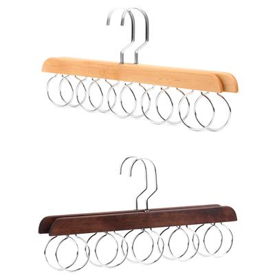 5 Hole Ring Rope Shawl Multi Display Scarf Belt Tie Slots Holder Clothes Storage Hanger Wardrobe Closet Organizer