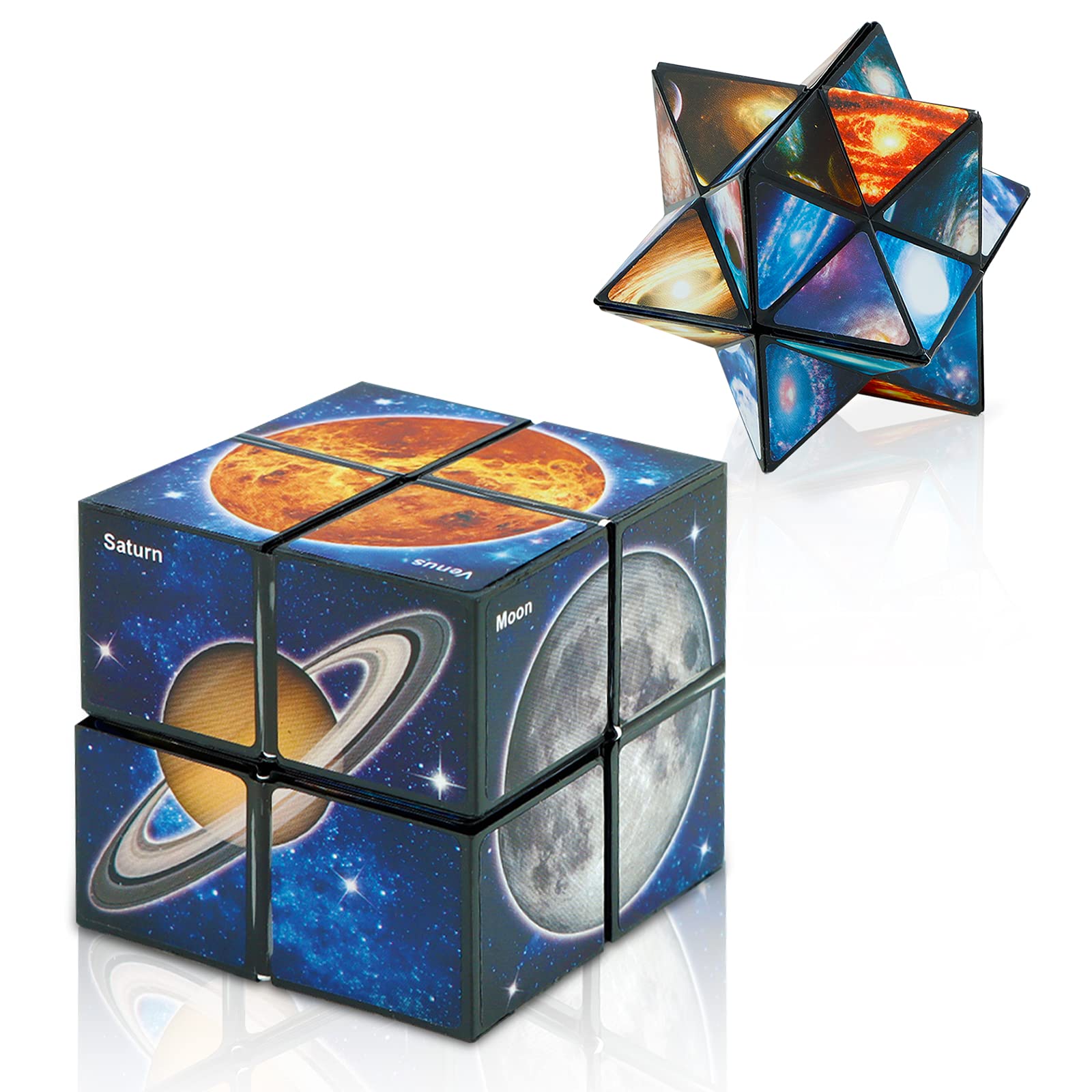 

Star Cube Magic Cube Set, 2-in-1, Yoshimoto Cube, for Kids and Adults, Boys and Girls, Ages 8-12