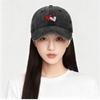 Versatile Vintage Peach Heart Embroidery Baseball Cap - Korean Style, Thin, Soft Brim, Spring/Summer, Unisex