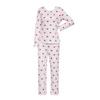 Specially for European and American pajama sets, milk silk long-sleeved trousers, loungewear, imitation cotton love women's suit printing