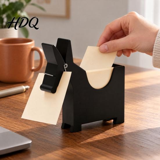 Office Desk Organizer Mule Shape Sticky Note Holder Memo Pad Cards Organizer Plastic Photo Holder Stable Dispenser for Home Desktop Storage