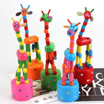 Giocattoli di legno Simulazione Giraffa Blocchi Danza a dondolo Stand by Wire Controllo Apprendimento Educazione Divertimento Gadget divertenti Giocattoli interessanti