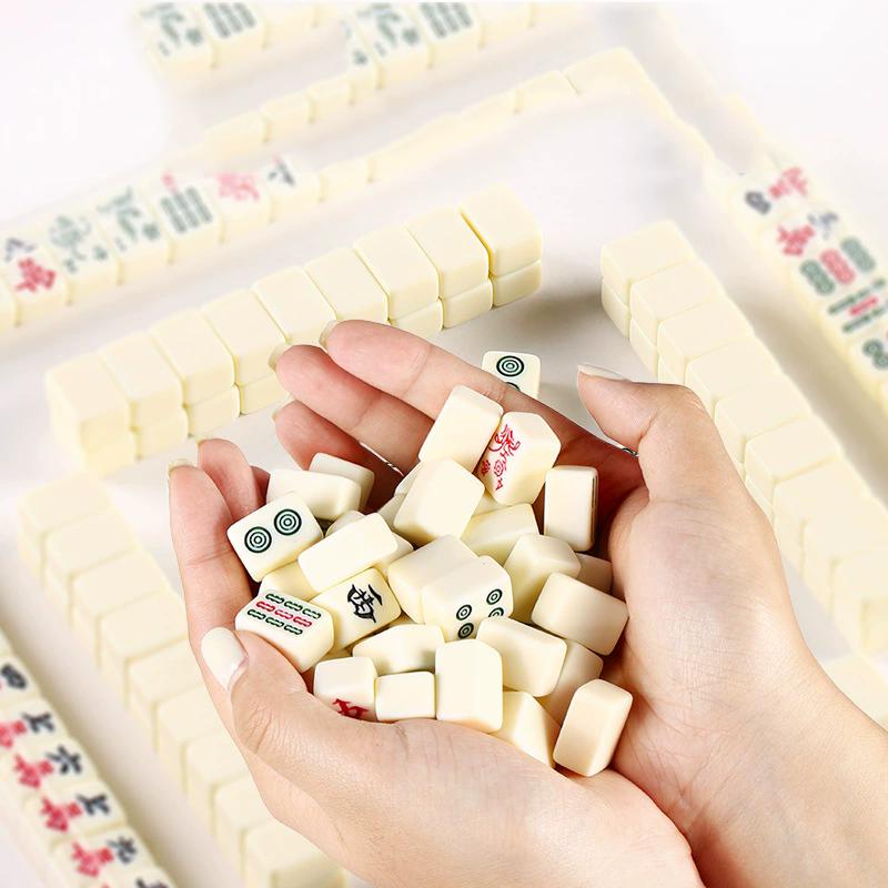 Waterproof China-Chic Mahjong Portable Mini Mahjong Creative Portable Outdoor Travel Mahjong