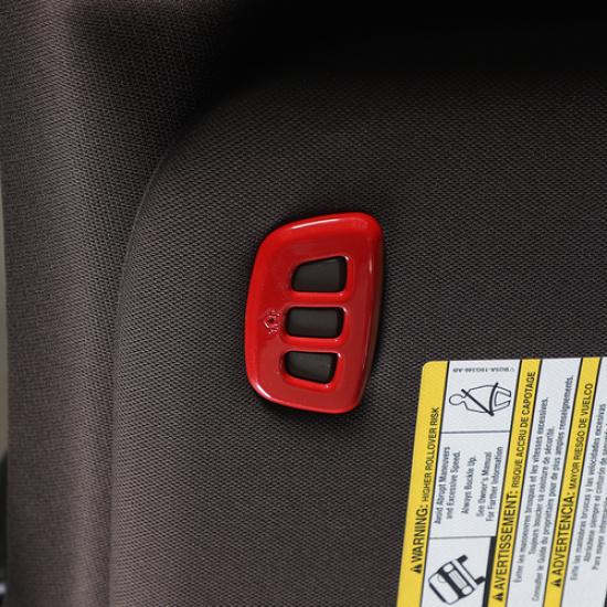 Car Garage Control Switch Button Decoration Cover Trim For Ford F150 2015+ Red