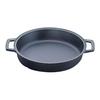 Iwachu Sukiyaki Pot Hohoemi Black Baked Inner Diameter 25cm IH Compatible Nambu Ironware 20022 Black