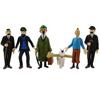 6 Stück Anime Cartoon Tim und Struppi Dupont PVC Actionfigur Klassischer Comic Tim Struppi Modell Spielzeug Geburtstagsgeschenk 4-8cm
