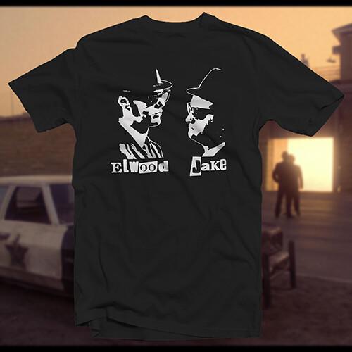 Elwood & Jake Blues COTTON T-SHIRT R&B Blues Brothers Belushi Aykroyd Fisher Unisex T-Shirt XXL