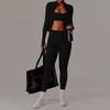 JYL Quick Dry Long Sleeve Yoga Set Outdoor Training Fitness Outfit
