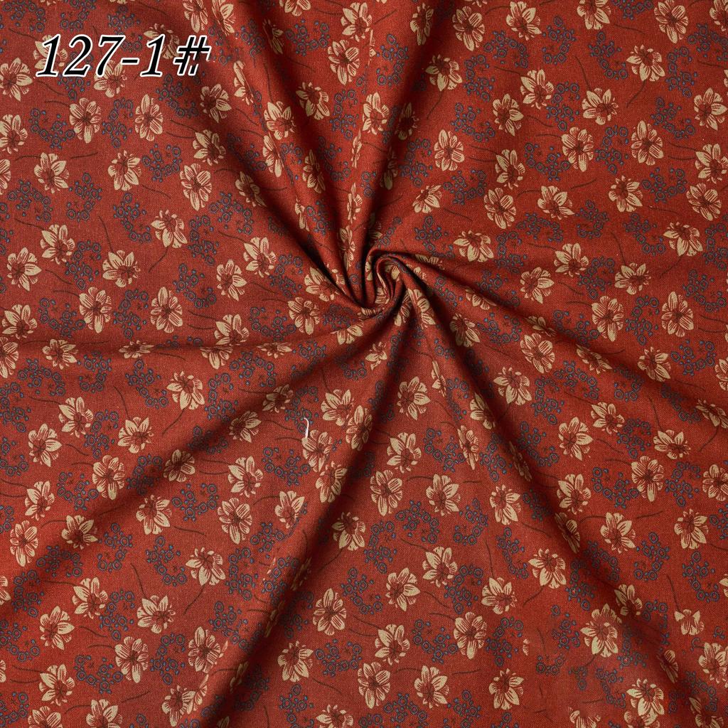 145x100cm Cotton Linen Small Floral Printed Fabric For Women's Clothing, Decorative Fabric DIY Handmade Sewing Cloth Fabric