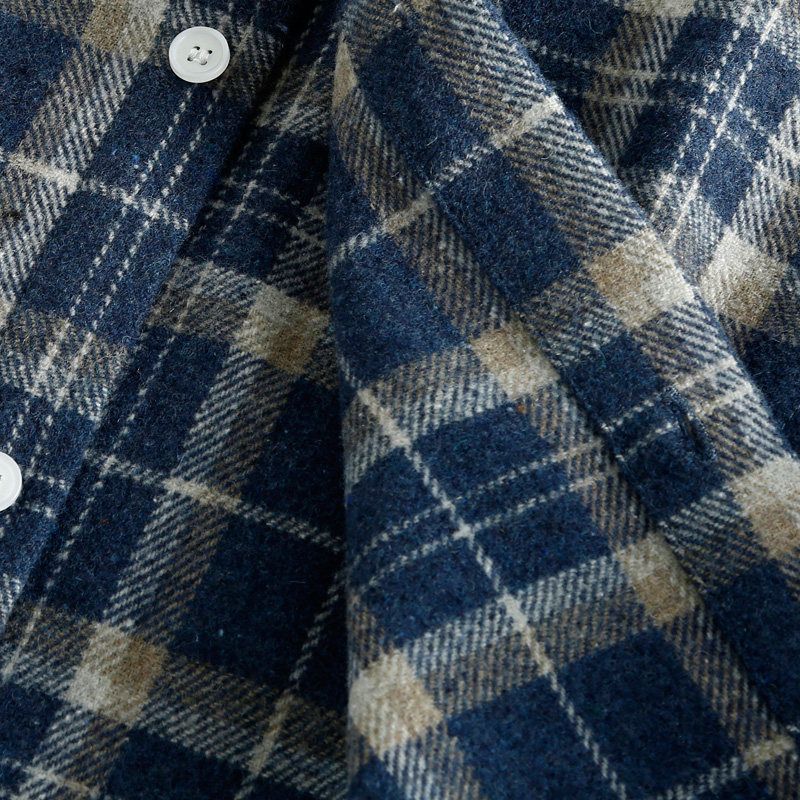 Plus-Size ~ Export Laomei Loose Plus Size Gingham Long-Sleeved Thickened Shirt Coat Plus and Extra Size Men's Shirt Fashion
