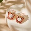Statement Popcorn Shaped Rhinestone Earrings for Women Fashionable Imitation Pearl Popcorn Earrings Jewelry Accessories