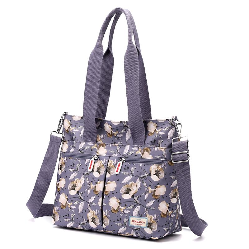 Women's Floral Pattern Handbag Vintage Shoulder Bag Large Capacity Crossbody Bag