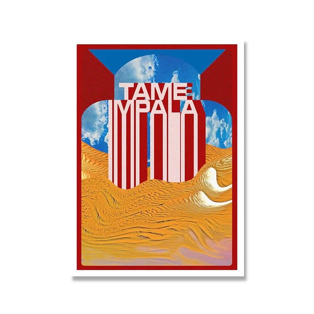 

Постер «Приручить Импалу на Гластонбери», винтажный красочный чехол, холст, картина, ретро настенные панно для гостиной, украшение дома 21cm×30cm NoFrame