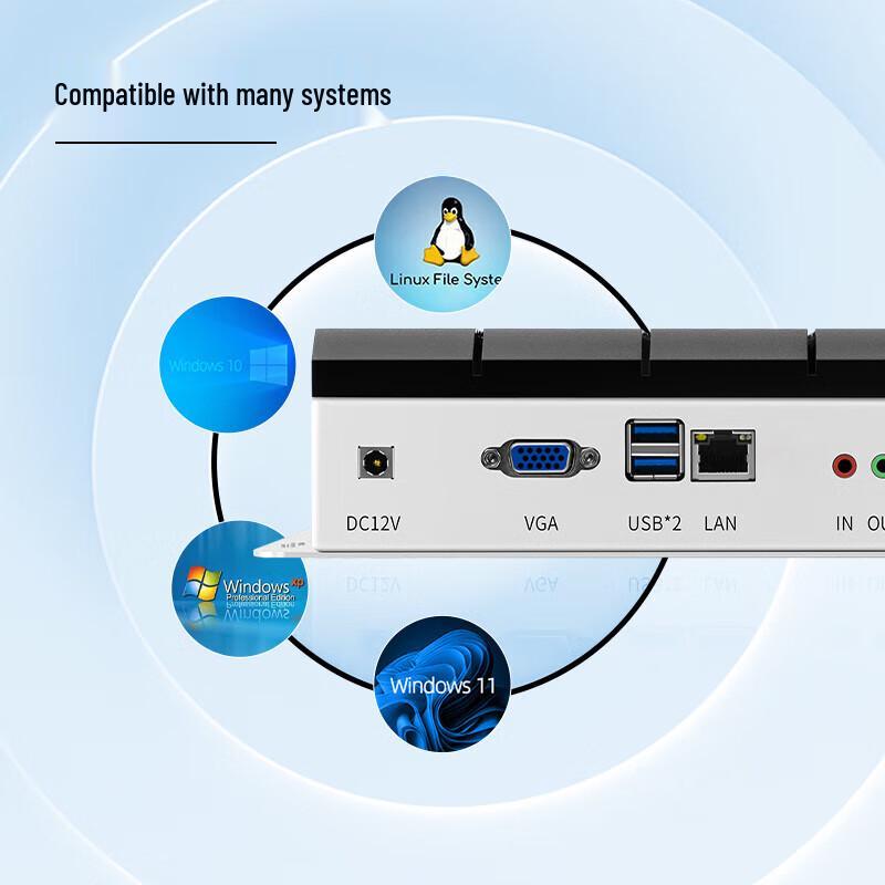 Fanless Industrial Mini PC with Serial Ports (CN version)