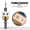 Professional Woodworking 4 Sizes Countersink Drill Bits 2.8/3.2/3.5/4mm with Low Friction Depth Stop for Smooth Boring