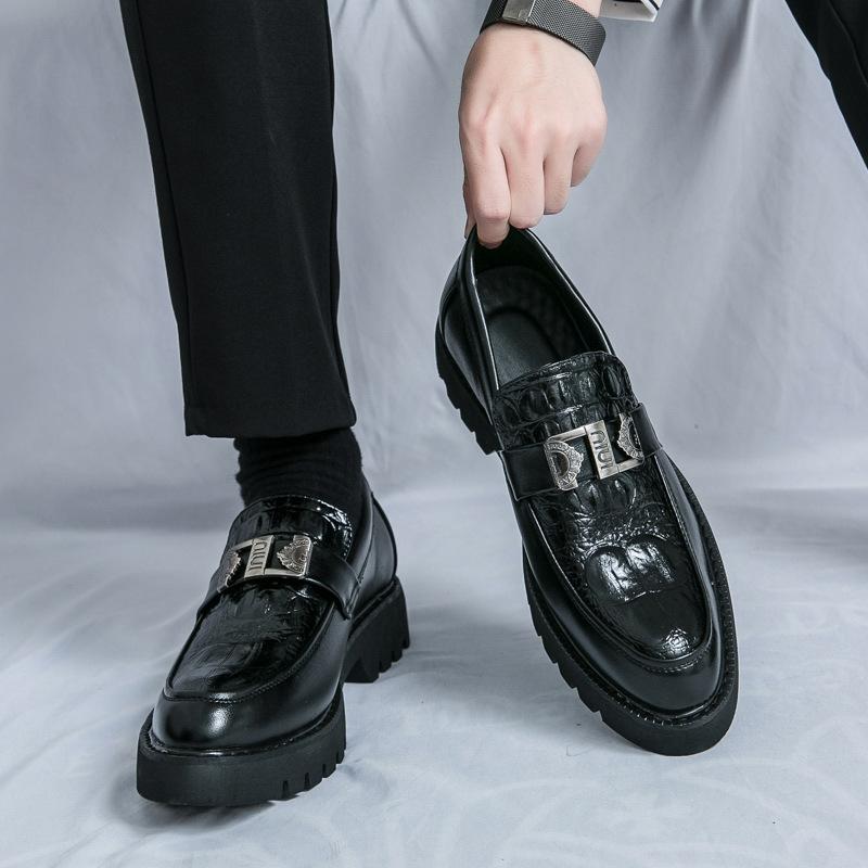 Foreign Trade 2025 New Men's Shoes Business Casual Leather Shoes Men's Wedding Shoes Youth Dating White Shoes Best Man Speech Shoes