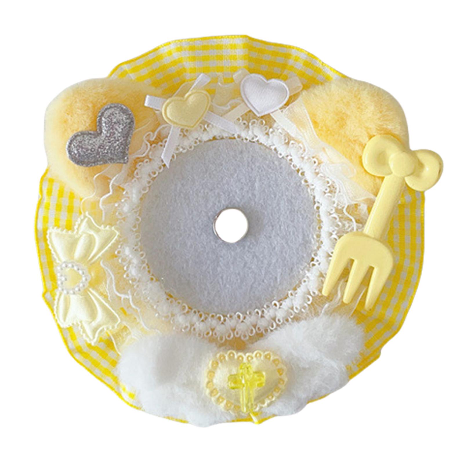 

Держатель для лацканных значков Ручная работа Кружевная брошь Хранение Подставка для дисплея Значок Аксессуар Наполненный поднос Основа для модных леди жёлтый