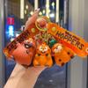 3D Cute Orange Beaver Keychain Cartoon Animal Doll Pendant Key Chains Bag Charm Car Keyring Accessories Gift